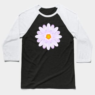 Purple White Aster Flower - Flowery Art Baseball T-Shirt